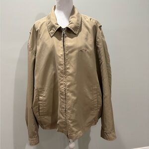 Men's Greg Norman Beige Golf Jacket
Windbreaker Shark Logo Polyester